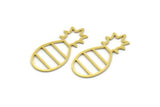 Brass Pineapple Charm, 24 Raw Brass Pineapple Charms, Earring Findings (30x13.5x0.60mm) A5639
