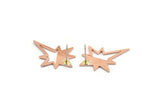 Copper North Star Earring, 4 Raw Copper Pole Star Stud Earrings (27x22x0.80mm) M02788 A5900