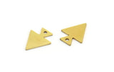 Brass Arrow Charm, 50 Raw Brass Arrow Charms With 1 Hole (12x9x0.60mm) A6014