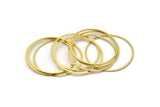 42.5mm Circle Connectors - 12 Raw Brass Circle Connectors (42.5x1.3x0.80mm) A6113