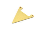 Brass Triangle Charm, 10 Raw Brass Triangle Charms With 2 Holes (24x22x0.80mm) A6140