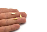 Brass Diamond Charm, 50 Raw Brass Diamond Charms With 1 Hole (15x5x0.80mm) A6004