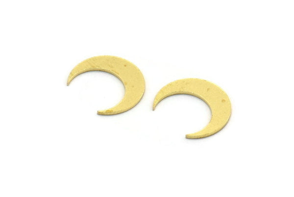 Brass Moon Blank, 50 Raw Brass Crescent Moon Blanks, Brass Blanks (12x3.5x0.60mm) A6118