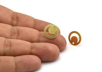 Pirinç Ay Küpe, 1 Delikli 8 Ham Pirinç Hilal Küpe (13x0,80 mm) A3444 A6084