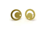 Pirinç Ay Küpe, 1 Delikli 8 Ham Pirinç Hilal Küpe (13x0,80 mm) A3444 A6084