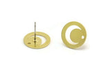 Pirinç Ay Küpe, 1 Delikli 8 Ham Pirinç Hilal Küpe (13x0,80 mm) A3444 A6084