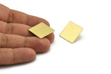 Brass Square Earring, 8 Raw Brass Square Stud Earring (20x20mm) A0098 A6028
