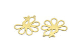 Brass Bird Charm, 8 Raw Brass Peacock Shaped Charms With 1 Loop (32.5x25x0.60mm) A5718