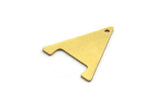 Brass Triangle Charm, 8 Raw Brass Triangle Charms With 1 Hole (25x22x0.80mm) A5645