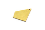 Brass Irregular Charm, 8 Raw Brass Irregular Shaped Charms With 1 Loop (23x18x0.80mm) A5672