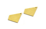 Brass Irregular Charm, 8 Raw Brass Irregular Shaped Charms With 1 Loop (23x18x0.80mm) A5672