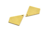Brass Irregular Charm, 8 Raw Brass Irregular Shaped Charms With 1 Loop (23x18x0.80mm) A5672