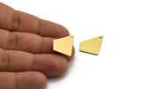 Brass Irregular Charm, 8 Raw Brass Irregular Shaped Charms With 1 Loop (23x18x0.80mm) A5672