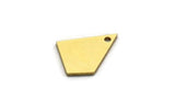 Brass Irregular Charm, 24 Raw Brass Irregular Shaped Charms With 1 Loop (17x13x0.80mm) A5644