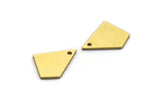 Brass Irregular Charm, 24 Raw Brass Irregular Shaped Charms With 1 Loop (17x13x0.80mm) A5644