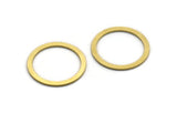 18mm Circle Connectors, 12 Raw Brass Circle Connectors (24x2x0.80mm) A5676