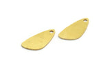 Brass Irregular Charm, 12 Raw Brass Irregular Shaped Charms With 1 Hole (22x10x0.80mm) A5640
