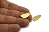 Brass Irregular Charm, 12 Raw Brass Irregular Shaped Charms With 1 Hole (22x10x0.80mm) A5640
