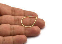 Pirinç Damla Tılsımı, 50 Ham Pirinç Damla Bağlantı Parçası, Bulgular (29x20x0,80 mm) A5929