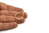 Pirinç Damla Tılsımı, 1 Delikli 24 Ham Pirinç Damla Tılsımı, Küpeler, Bulgular (29x21x1mm) A6147