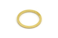 16mm Circle Connector, 24 Raw Brass Circle Connectors (16x1mm) A6156