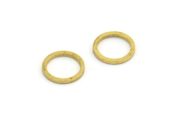 10mm Circle Connector, 100 Raw Brass Circle Connectors (10x1mm) A6152
