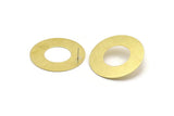 Brass Round Earring, 2 Textured Raw Brass Round Earring Studs (40x0.80mm) M02992 A5731