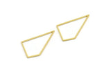 Brass Irregular Charm, 24 Raw Brass Irregular Shaped Charms (41x25x1mm) A5966