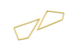 Brass Irregular Charm, 24 Raw Brass Irregular Shaped Charms (41x25x1mm) A5966