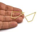 Brass Irregular Charm, 24 Raw Brass Irregular Shaped Charms (41x25x1mm) A5966