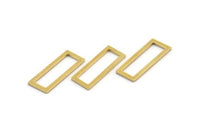 Pirinç Dikdörtgen Halka, 24 Ham Pirinç Açık Dikdörtgen Bağlantı Parçası (8x21x1mm) A5933