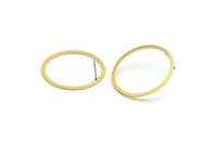 Brass Circle Earring, 8 Raw Brass Circle Stud Earrings (28x1.4x0.80mm) A3954 A6172