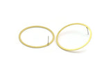 Brass Circle Earring, 8 Raw Brass Circle Stud Earrings (37.5x1.4x1mm) A6094 A6179