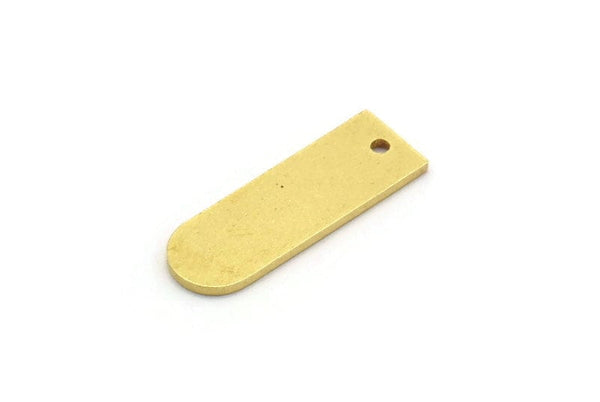 Pirinç D Şeklinde Tılsım, 1 Delikli 12 Ham Pirinç D Şeklinde Tılsım, Küpeler, Bulgular (21,5x7x1 mm) A6169