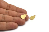 Brass Drop Charm, 24 Raw Brass Drop Charms With 1 Hole, Earrings, Findings (17x10x0.80mm) A5939