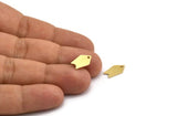 Brass Arrow Charm, 24 Raw Brass Arrow Charms With 1 Loop (14x8x0.80mm) A5957