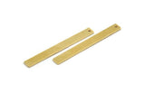 Brass Stick Charm, 8 Raw Brass Necklace Bars With 1 Hole, Findings, Earrings (46x5x1mm) A5958