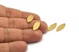 Brass Marquise Charm, 24 Raw Brass Oval Shaped Charms With 1 Hole (18x7x1mm) A5858