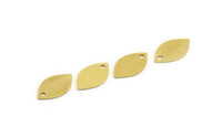 Brass Marquise Charm, 24 Raw Brass Oval Shaped Charms With 1 Hole (14x8x0.60mm) A5945