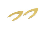 Brass Blank, 12 Raw Brass, Brass Blanks, V Shaped Blanks (27x14x0.80mm) A5941