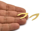 Brass Blank, 12 Raw Brass, Brass Blanks, V Shaped Blanks (27x14x0.80mm) A5941