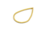 Brass Drop Blank, 50 Raw Brass Drop Blanks, Drop Charms (23x15x0.80mm) A5959