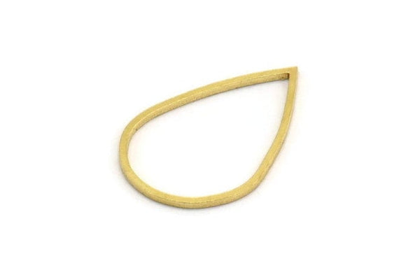 Brass Drop Blank, 50 Raw Brass Drop Blanks, Drop Charms (23x15x0.80mm) A5959