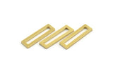 Pirinç Dikdörtgen Halka, 24 Ham Pirinç Açık Dikdörtgen Bağlantı Parçası (5x18x1mm) A5940