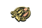 Brass Round Charm, Raw Brass Charm With 1 Loop, Mountain Findings, Copper Tree Findings, Copper Moon Findings (28x24x1.5mm) N2236