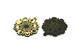Brass Star Charm, Raw Brass Star Charm With 1 Loop, Moon Phases Findings (28.5x25.5x1.5mm) N2219