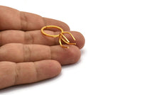 Claw Ring Blank - 2 Gold Plated Brass 4 Claw Ring Blanks For Natural Stones N0046