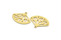 Brass Geometric Charm, 12 Raw Brass Curved Triangle Shaped Charms With 1 Hole, Brass Stamping (19x24x0.80mm) A6239