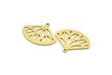 Brass Geometric Charm, 12 Raw Brass Curved Triangle Shaped Charms With 1 Hole, Brass Stamping (19x24x0.80mm) A6239