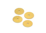 Middle Hole Connector, 24 Gold Plated Brass Round Discs, Middle Hole Connectors, Bead Caps, Findings (10mm) Brs 73 A0443